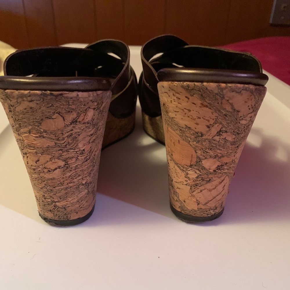 Brighton Derby Chocolate wedge sandals